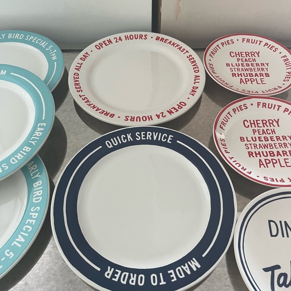 Kate Spade ♠️ All in Good Taste Order’s Up Diner Dinnerware - Set of 8 - Picture 3 of 7